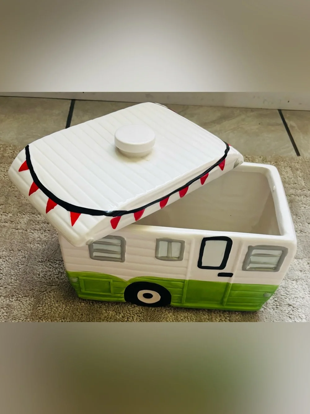 World Market Retro RV Camper Ceramic Cookie Jar